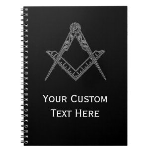 Cuaderno Plaza Masónica de Regalos Freemason y negro de brú