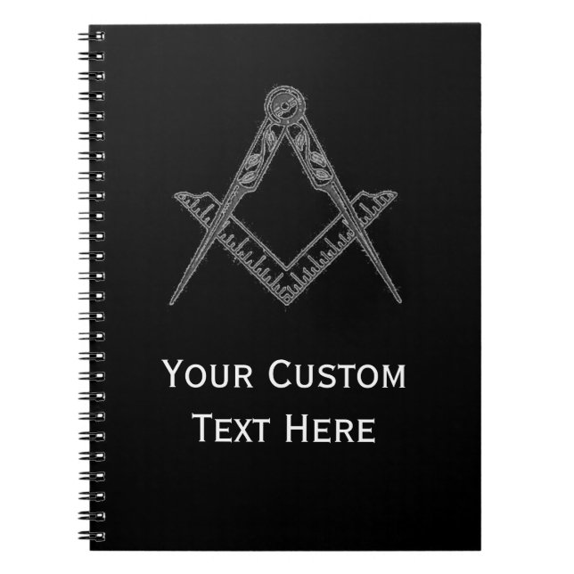 Cuaderno Plaza Masónica de Regalos Freemason y negro de brú (Frente)