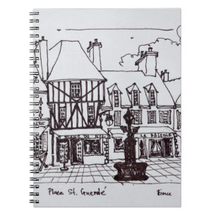Cuaderno Plaza Saint-Guenole, Concarneau  Bretaña