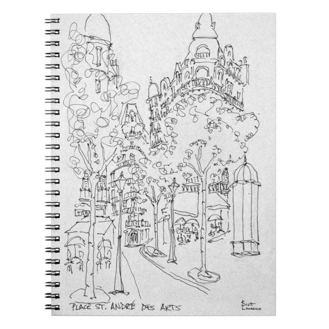 Cuaderno Plaza St. Andre des Arts | París, Francia (Frente)