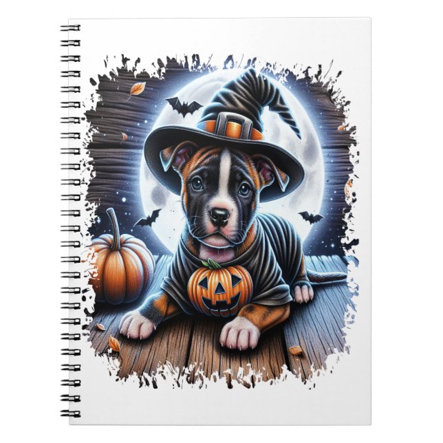 Cuaderno Plaza Staffy Dog Halloween (Frente)