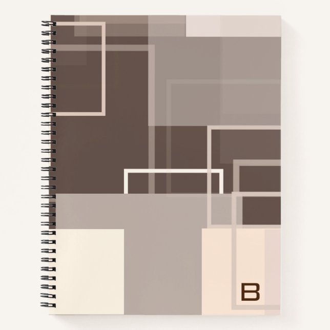 Cuaderno Plazas geométricas - Crema de chocolate (Anverso)