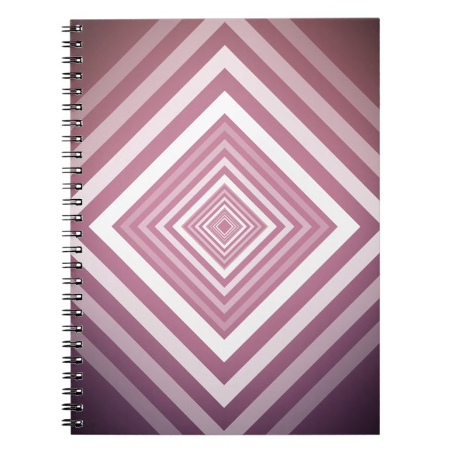 Cuaderno Plazas modernas de degradado rosa y blanco (Frente)