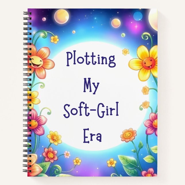 Cuaderno Ploqueo de mi era de Chica suave - Floral (Anverso)