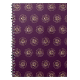 Cuaderno Plum | Golden Zinnia Flower Medallions