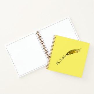 Cuaderno - Pluma de pluma amarilla