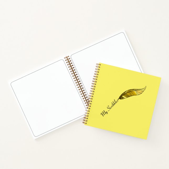 Cuaderno - Pluma de pluma amarilla (Interior)