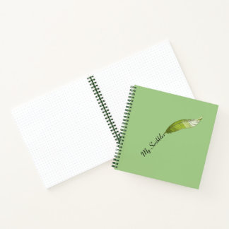 Cuaderno - Pluma de pluma verde