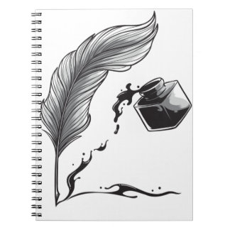 Cuaderno Pluma de plumas de tinta