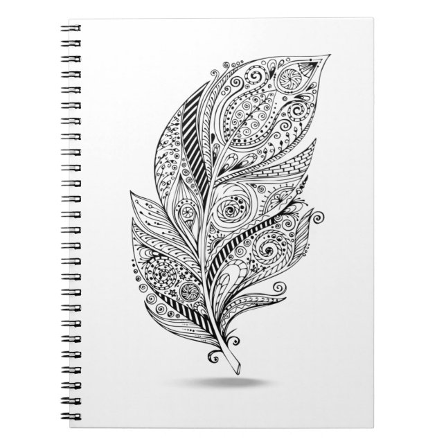 Cuaderno Pluma tribal inspirada (Frente)