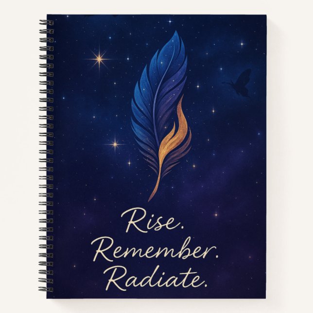 Cuaderno Pluma y Llama Revista Cósmica (Anverso)