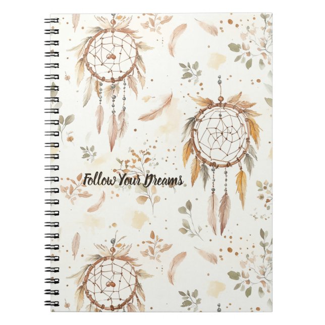 Cuaderno Plumas de Cazadores de Sueños (Frente)