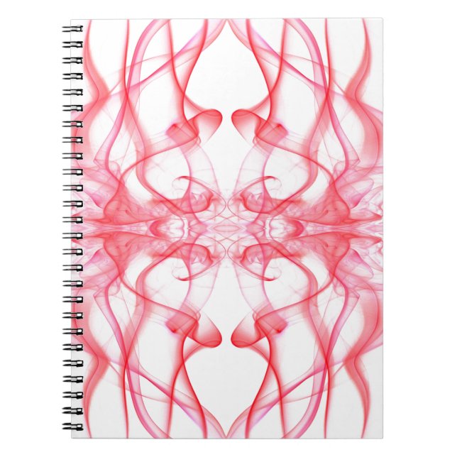 Cuaderno Plumas de Humo Rojo sobre Blanco (Frente)