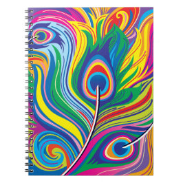 Cuaderno Plumas de Pavo Real