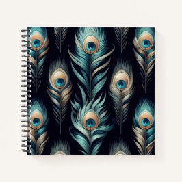 Cuaderno Plumas de pavo real