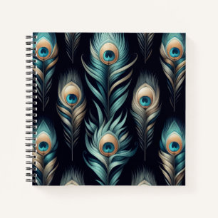 Cuaderno Plumas de pavo real
