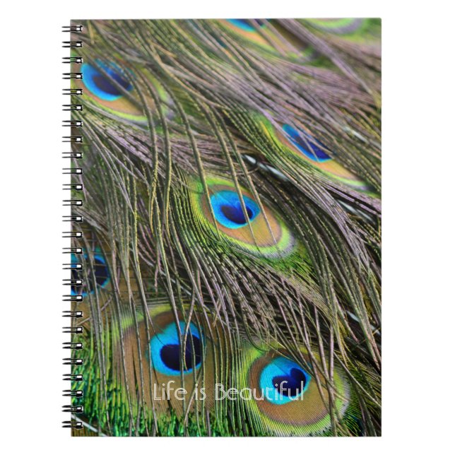 Cuaderno Plumas de pavo real Kauai (mi fotografía) (Frente)
