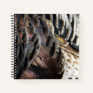 Cuaderno Plumas de pavo silvestre I Diseño abstracto de la