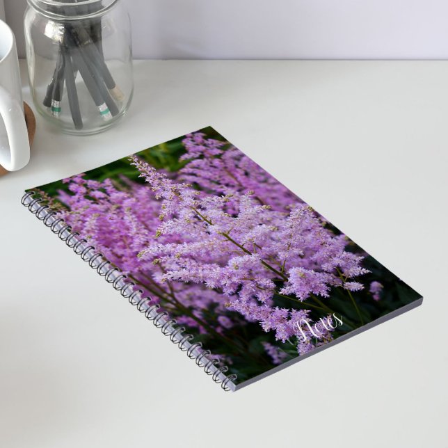 Cuaderno Plumas Florales de Astilbe Rosa Feathery (In Situ)