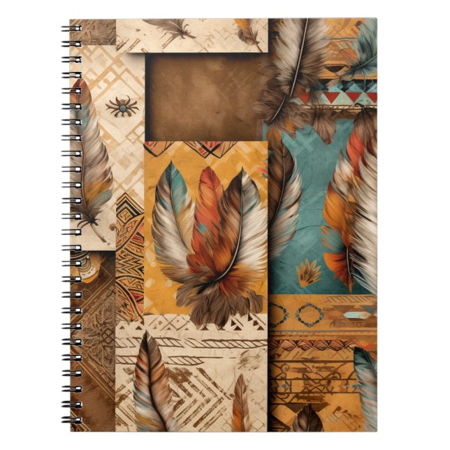 Cuaderno plumas tribales del suroeste de Azteca (Frente)