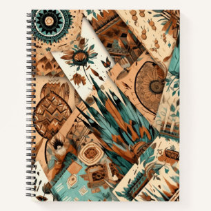 Cuaderno plumas tribales del suroeste de Azteca