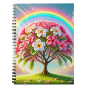 Cuaderno Plumeria arcoiris