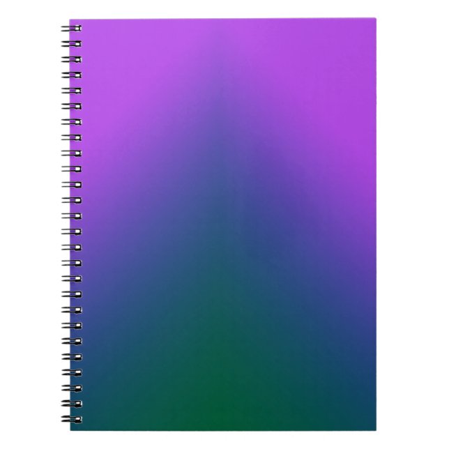 Cuaderno Plush Peacock Ombre (Frente)