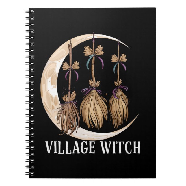 Cuaderno Poblado Bruja ocultación gótica naturaleza Wicca P (Frente)