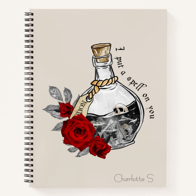 Cuaderno Poción de amor para brujas gótica (Anverso)