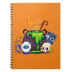 Cuaderno Poción de Cocina de Caldero de Bruja Bajo la Luz d