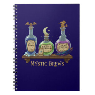 Cuaderno Pociones Místicas Pociones y Elixires Caprichoso