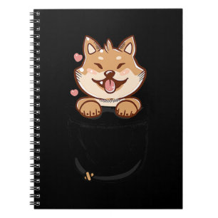 Cuaderno Pocket lindo shiba u cachorro perro Mascota pres