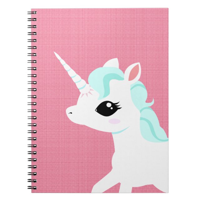 Cuaderno Poco unicornio con el cojín azul del libro del (Frente)