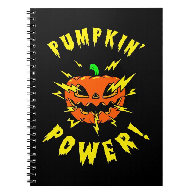 Cuaderno Poder de calabaza de Halloween (Frente)