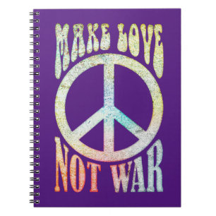 Cuaderno Poder de la Flor Paz - Haz el Amor No la Guerra 1