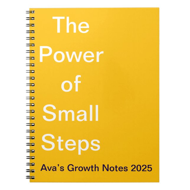 Cuaderno Poder de pequeños pasos - motivación - crecimiento (Frente)