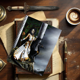 Cuaderno Poderosa Hechicera de Fantasía Guardiana del Dragó