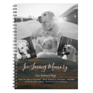 Cuaderno Poema de recuerdo de Collage de fotos en memoria d