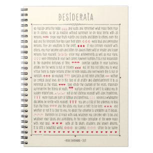 Cuaderno Poema inspirador de los desiderátums
