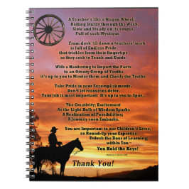 Cuaderno Poema occidental del aprecio del profesor