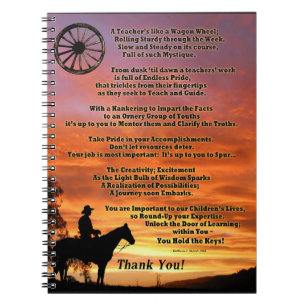 Cuaderno Poema occidental del aprecio del profesor