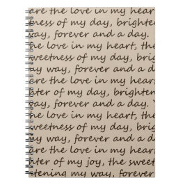 Cuaderno Poema para siempre y un día