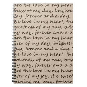 Cuaderno Poema para siempre y un día