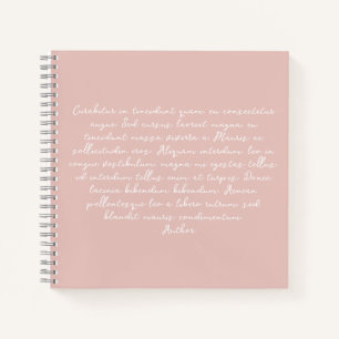 Cuaderno Poema personalizado, letra de canción, cita