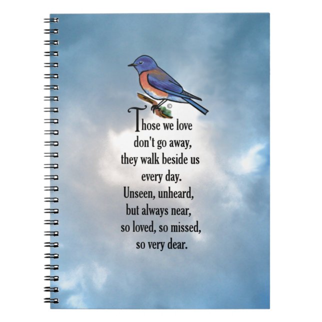 Cuaderno Poema "tan amado" del Bluebird (Frente)