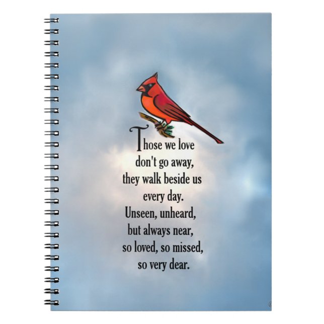 Cuaderno Poema "tan amado" del cardenal (Frente)
