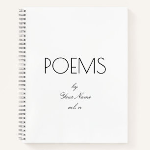 Cuaderno Poemas elegantes por su propio bloc de notas en es