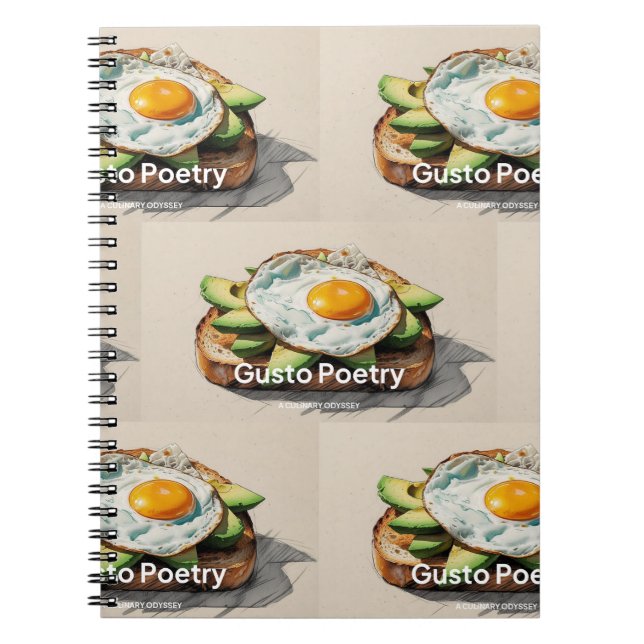 Cuaderno Poesía de aguacate y tostada de huevo (Frente)