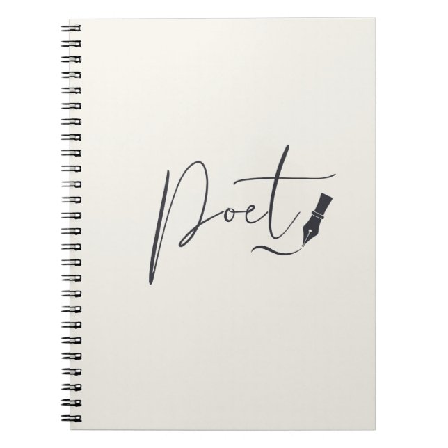 Cuaderno Poet Script Notebook – Minimalist Writing Journal (Frente)