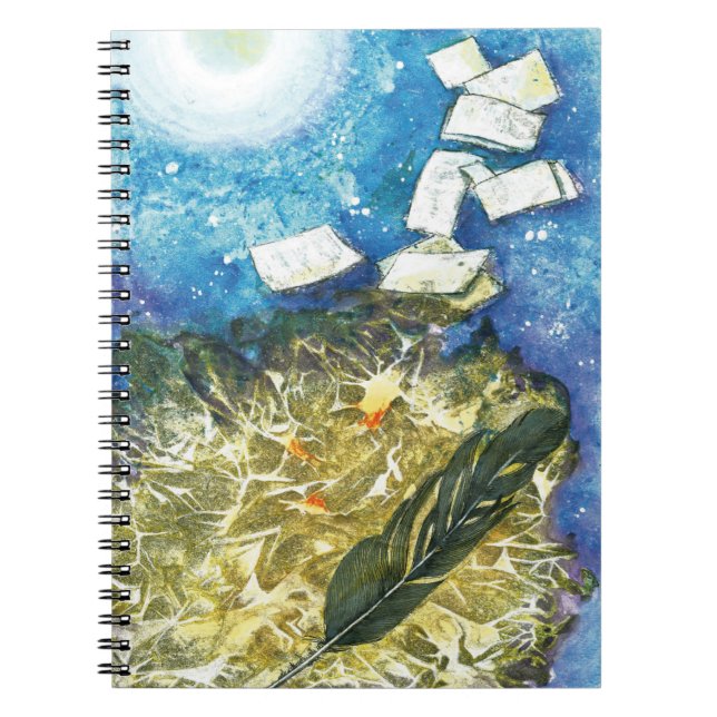 Cuaderno Poetisches Motiv mit Mondschein. (Frente)
